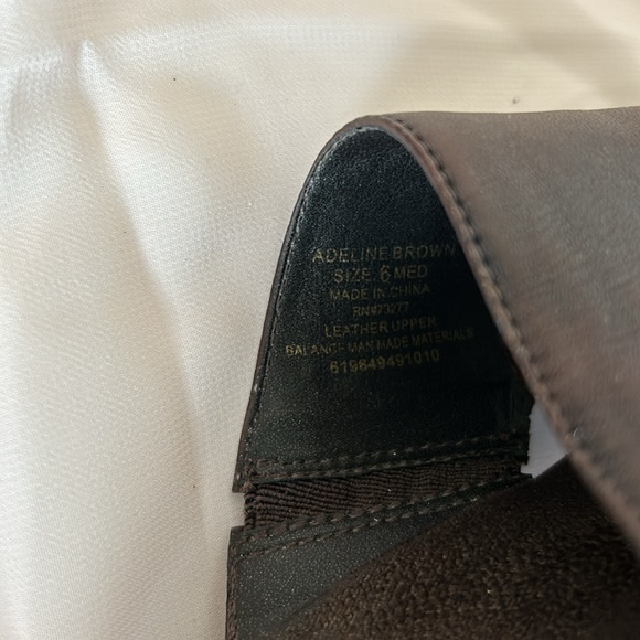 Croft & Barrow Brown Adeline Slide Sandals Shoes Huarache Leather Upper Size 6 - Picture 6 of 9